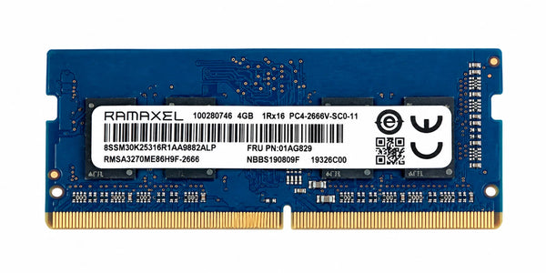 Ramaxel 4GB DDR4-2666 SO-DIMM Laptop RAM PC4-2666V 1Rx16 Lenovo 01AG829 – Arbeitsspeicher