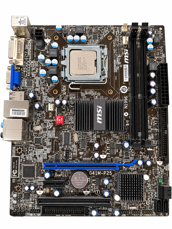 MSI G41M-P25 Mainboard Sockel 775 + Intel Core 2 Quad Q6600 2,4 GHz CPU